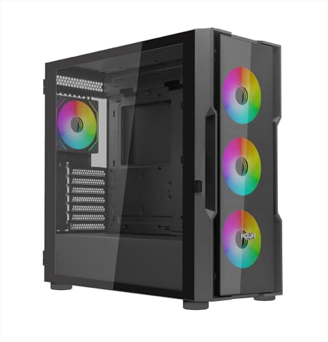 Boîtier PC Gaming ARGB ventilé avec double panneau en verre trempé et support 360mm