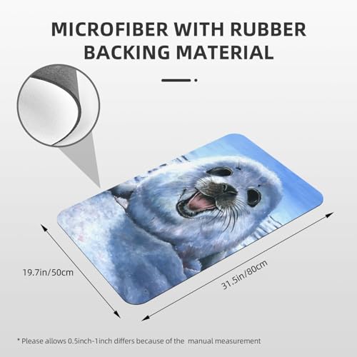 Tapis de bain super absorbant séchage rapide salle de bain diatomées phoque