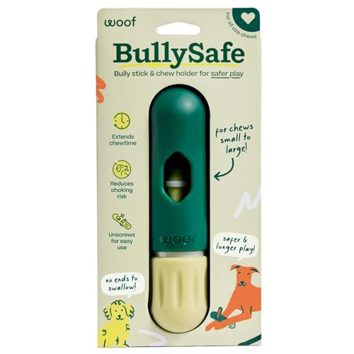 WOOF BullySafe - Bully Stick Halter - Robuster Hundekauhalter für sicheres, langlebiges Spielen - Leicht zu reinigen - Keine Verschluckten Enden mehr