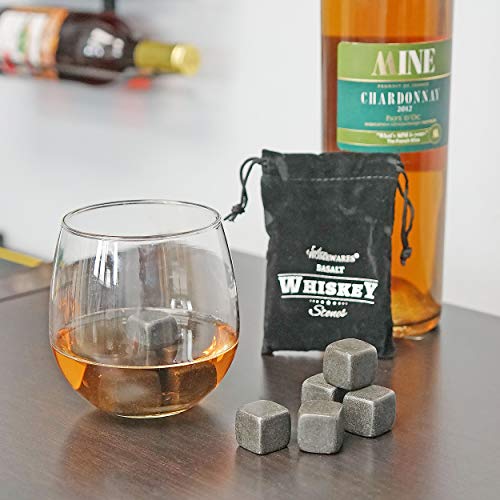 Basalt Whiskey Stones Chilling Rocks – Beverage Cooler Set of 9 with Storage Bag by Southern Homewares – Perfect for Whiskey, Cocktails, and Other Beverages - Thumbnail 4