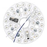 15W Kit de recambio Luz LED Ventilador de Techo, Placa LED Circular de Recambio 5,3 pulgadas, 3 Tonos 3000K/4200K/6500K con Memoria para Sustitución de Lámparas y Repuestos de Ventiladores (85–265V)