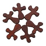 OSALADI 6 Stück Rustikales Holzkreuz Kleine Gebetskreuze Handgefertigte Spirituelle Dekoration für Kirche Meditation und Heimgebrauch