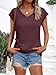 AUTOMET V Neck T Shirts for Women Spring Summer Fall Tops Teacher Work Business Dressy Casual Blouses Basic Tees Boho Fashion Wine Red L