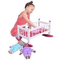 Algopix Similar Product 19 - Wooden Baby Doll Rocking Cradle  Fits