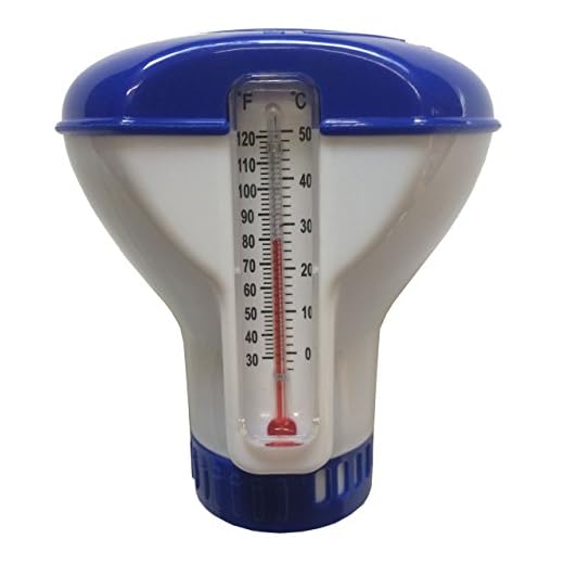 ATIE Floating 1" Mini Small Chlorine Tablet Dispenser with Built-in Floating Thermometer for Pool, Spa, Hot Tub, Fountain, Perfect for Inflatable Above-Ground Pools