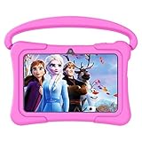WXUNJA Kids Tablet, 7 inch Android Tablet for Kids, 32GB Toddler Tablet, Tablets for Kids with Bluetooth, GMS, WiFi, Parental Control, Dual Camera, Shockproof Case (Pink)