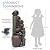 Autodaya 40" H Overszied Outdoor Water Fountain with LED Lights and Pump, Cascading Pitchers Farmhouse Garden Fountain Waterfall for Patio, Porch, or Yard