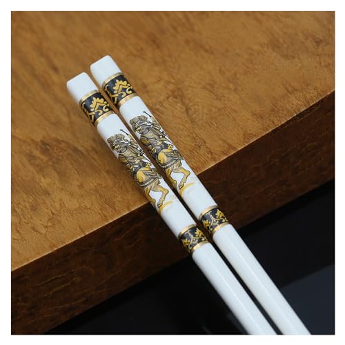 Baguettes en Porcelaine réutilisables, 1 Paire de Baguettes Cadeau Lavable au LAN céramique de Porcelaine Tendre de Haute qualité, Baguettes Chinoises japonaises pour Restaurant Domestique W
