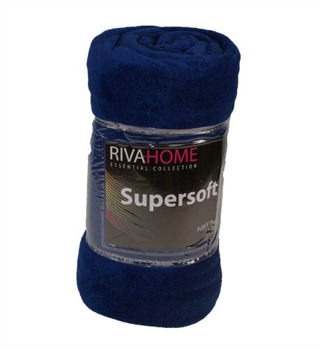 Super Soft Paoletti Navy Blue Blanket Throw