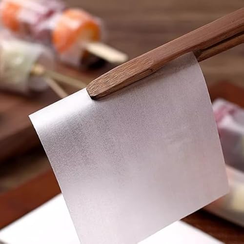 WPKD BLUEIY 500 Stück Nougat-Papier,Essbares Reis-Oblatenpapier,Klebreis-Material,handgefertigte Süßigkeiten-Verpackungsblätter zum Basteln von Käse,Nougat,Schokolade(9x7,50x2,00cm)