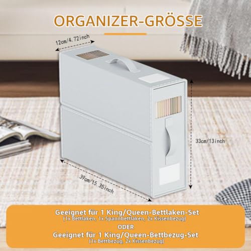 WANGIRL 6 Stück Aufbewahrung Bettwäsche Organizer, Faltbarer Aufbewahrungstasche für Bettlaken Kann in Kleiderschrank… – Ansicht 3