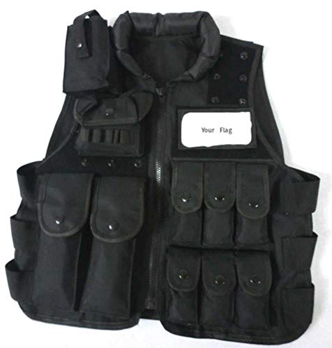 360 Tactical Police Military SWAT Entry Law Enforcement Assault Utility Vest Chest Vest (Black) - Thumbnail 2
