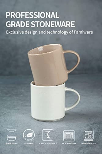 Famiware Nebula 4 Pieces Coffee Mug, 12 Oz Catering Mugs With Handle For Coffee, Tea, Cocoa, Milk, Multi-Color #TOP2