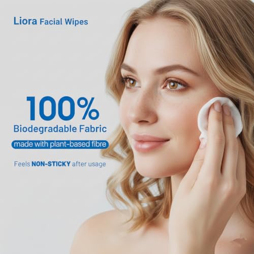 Image of Liora Wet Wipes, Daily Cleansing, Refreshing & Moisturizing Facial Wipes | Aloe Vera Enriched | Rose, Lavender, Watermelon & Cucumber | Anti-Acne, Biodegradable | 25 Wipes Each, Pack of 12 (300 Wipes)