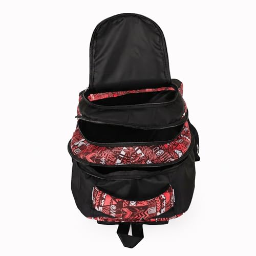 Image of Half Moon School & College Backpack For Boys & Girls (Class 5-12) 15.6 inch Laptop Bag, Bagpack, Casual College Bag & Tuition Daypack, Bags for Men Office Use, Travel Bag for Man, 3-Compartment (Red)