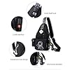 Astronaut Crossbody Sling Backpack For Men Anime Fashion One-Shoulder Bag Cartoon Luminous Pattern Backpack (Mars) - Image 4