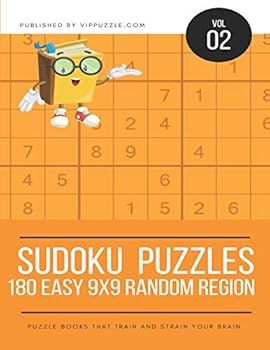 Paperback Sudoku Puzzles - 180 Easy 9x9 Random Region Book