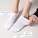 EPEIUS Thick No Show Socks for Women Athletic Ankle Socks Cushioned Running Low Cut Non Slip Invisible Liner Size 5-8 (All White 6 Pairs M)