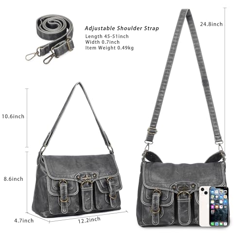 Image of Angel Kiss Purses and Handbags for Women,Vegan Leather Hobo Purses Crossbody Hobo Bag Tote Satchel Handbags