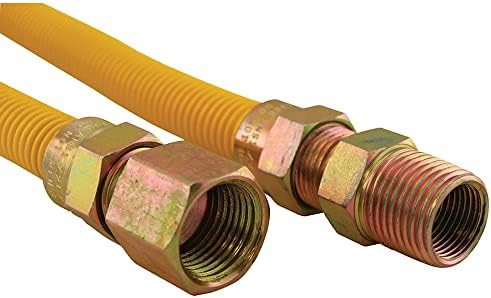 24" Stainless Steel Gas Connector with 1/2" and 1/2" Fittings