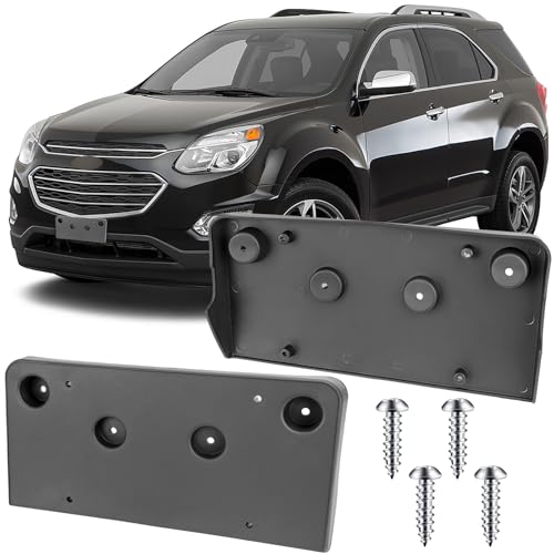 Image of License Plate Bracket Accessories for Chevrolet Chevy Equinox 2016 2017, Front Bumper License Plate Holder Replacement Frame Black Mount