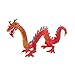 STOBOK Drago modello giocattolo in plastica modello Drago cinese Feng Shui Drago Statuine Giocattoli Regalo Espositore per Bambini Collezione Regalo (Rosso)