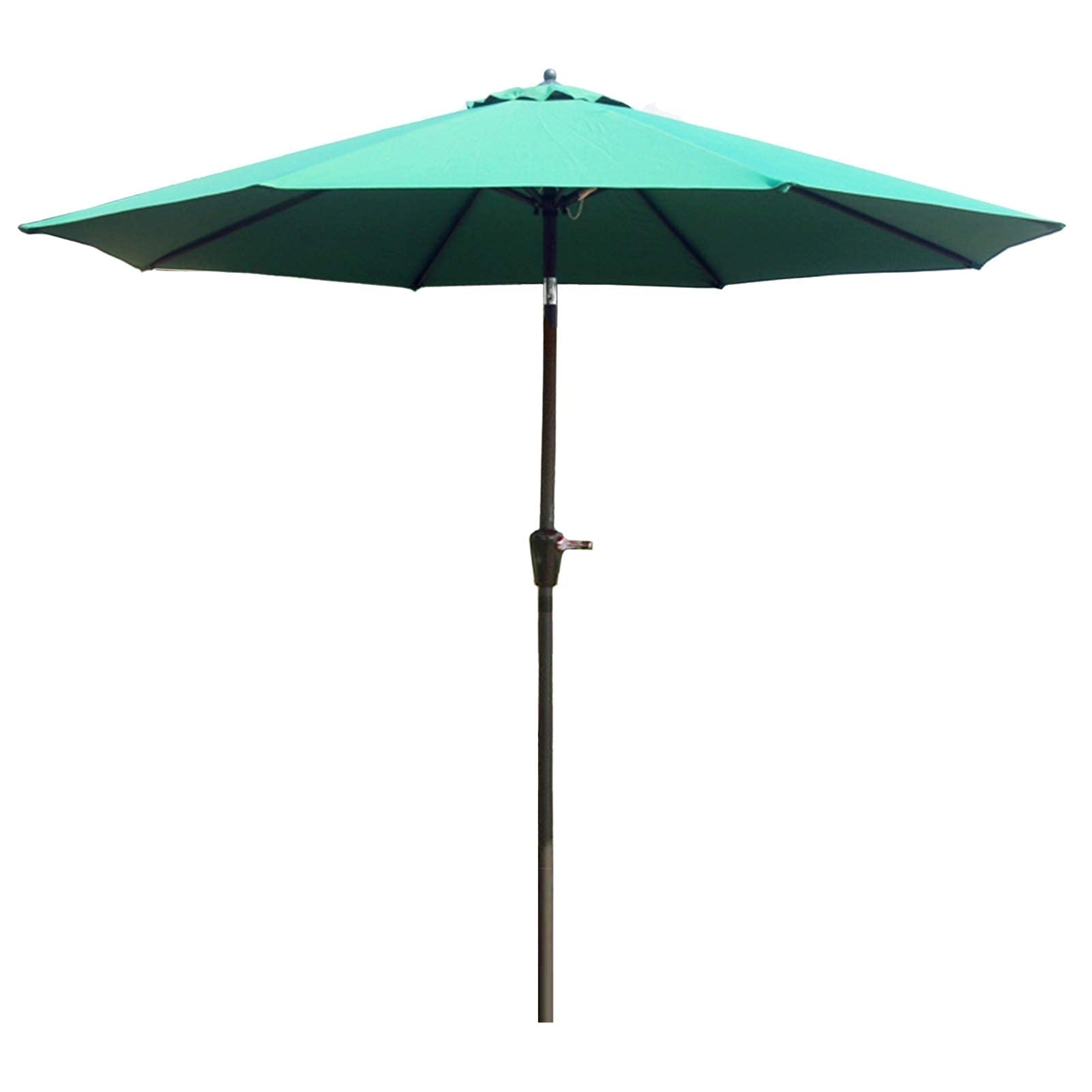 Parasol de jardin et table vert anti-UV avec mât de support de 38 mm