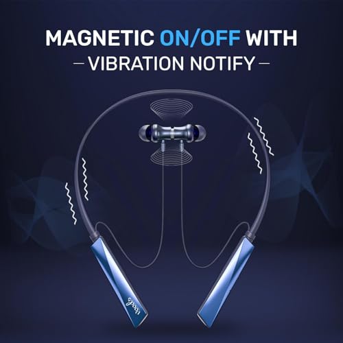 Image of Voods Ultra Voice Changer Neckband with 5 Voice Modes, 130 Hrs Battery, Magnetic On /Off Buds, Call Vibration Alert, Dual-Device Pairing, HD Mic & AI-ENC Clear Calls, Fast Charging & IPX6 (Dark Blue)