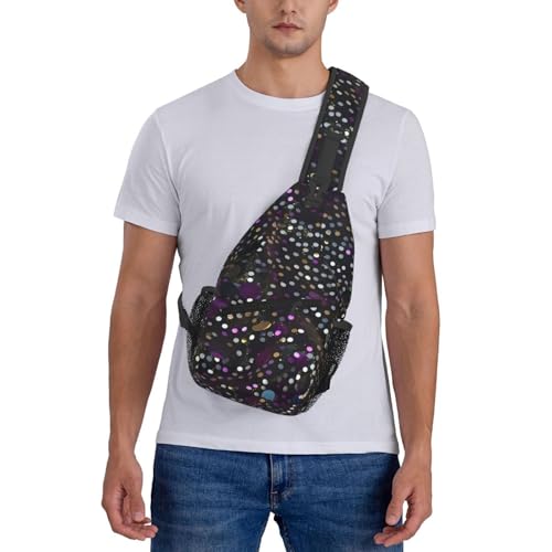 Mochila cruzada deportiva unisex pequeña negra miniatura 7