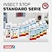 tesa INSECT STOP Klett Fliegengitter Premium für Türen - 2-tlg Insektenschutz mit Klettband, rückstandsfrei entfernbar, zuschneidbar - ohne Bohren - (2 x 65cm)120cm x 250cm - Anthrazit (Durchsichtig)