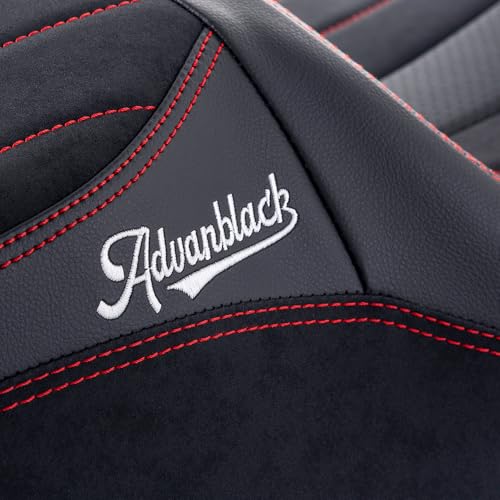 AdvanBlack x \"SIK Baggers\" Co-Branded Seat Custom Stitching Seat Sy-nthetic Suede For \'09-\'23 Harley Touring Road King Street Glide Electra Glide Road Glide (Red Stitching) - Thumbnail 6