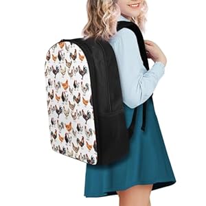 Funny Chicken Backpack for Kids Boys Girls 17 Inch School Bags with Multiple Pockets Elementary Travel Rucksack Middle School Bookbag Back to School Gifts,Farmhouse Farm Rooster Funny Chicken Backpack for Kids Boys Girls 17 Inch School Bags with Multiple Pockets Elementary Travel Rucksack Middle School Bookbag Back to School GiftsFarmhouse Farm Rooster