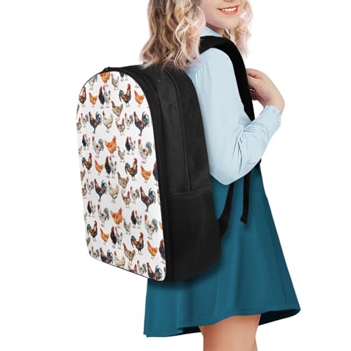 Funny-Chicken-Backpack-for-Kids-Boys-Girls-17-Inch-School-Bags-with-Multiple-Pockets-Elementary-Travel-Rucksack-Middle-School-Bookbag-Back-to-School-GiftsFarmhouse-Farm-Rooster Funny Chicken Backpack for Kids Boys Girls 17 Inch School Bags with Multiple Pockets Elementary Travel Rucksack Middle School Bookbag Back to School GiftsFarmhouse Farm Rooster
