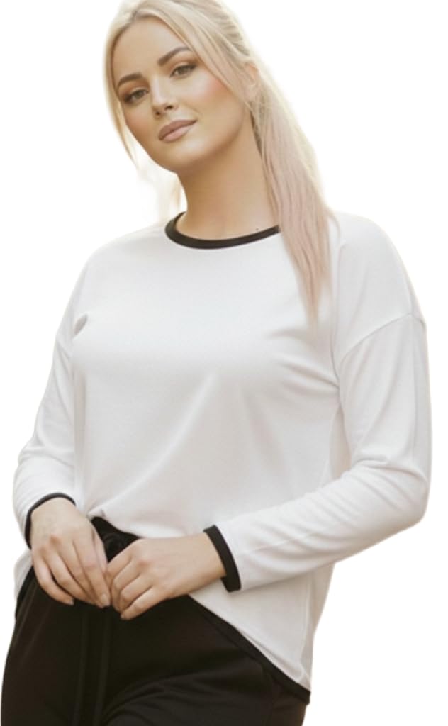 ayvina Women Full Sleeve T-Shirt for Women & Girls | Long Sleeve Cotton T Shirt | Full Sleeves Round Neck Top | Casual Regular Fit Plain Solid Tee |Office Wear, College Wear, Gym Wear-picture-27