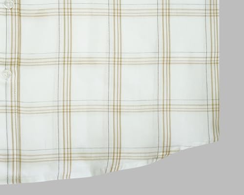 Image of GHPC 100% Cotton Checkered Half Sleeves Regular Fit Formal Shirt for Men