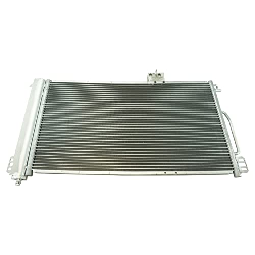 Image of TRQ A /C Condenser & Receiver Drier Assembly for 01-05 Mercedes-Benz C230 01-05 C240 02-04 C32 AMG 01-05 C320 03-05 CLK320 03-05 CLK500 05-06 CLK55 AMG with New Body Style