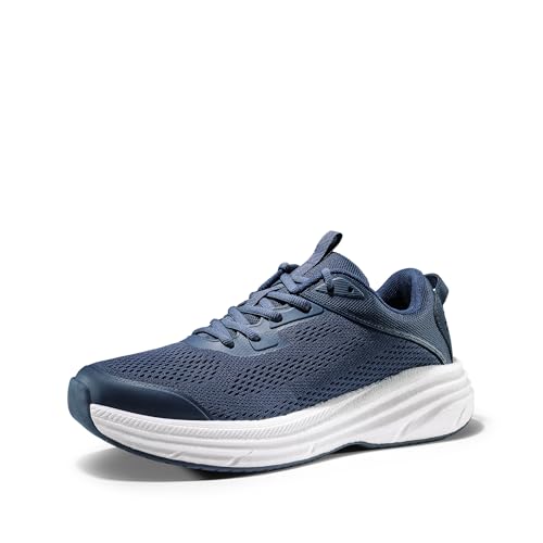 NORTIV 8 Men's Running Walking Tennis Shoes FlexLife Comfortable Cushioning Non-Slip Breathable Athletic Gym Workout Cross Trainer Jogging Sneakers, Size 10,Navy,SNRR241M