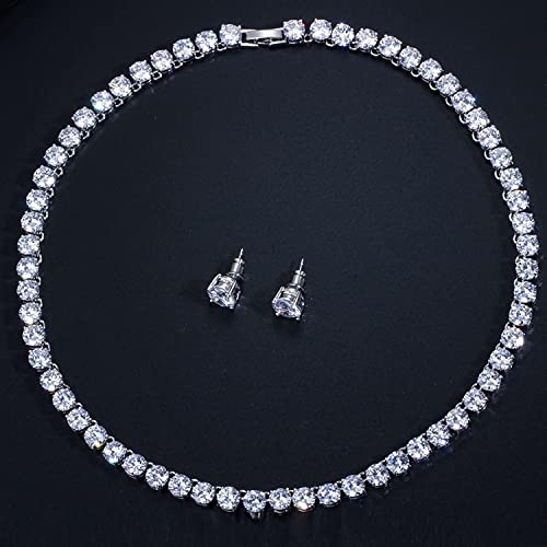 Conjunto de joyas de cristal redondo ideal para regalar a novias e invitadas 3