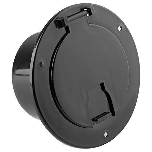 Halotronics RV 5-inch Round Electric Cable Hatch for 30 and 50 Amp Cords