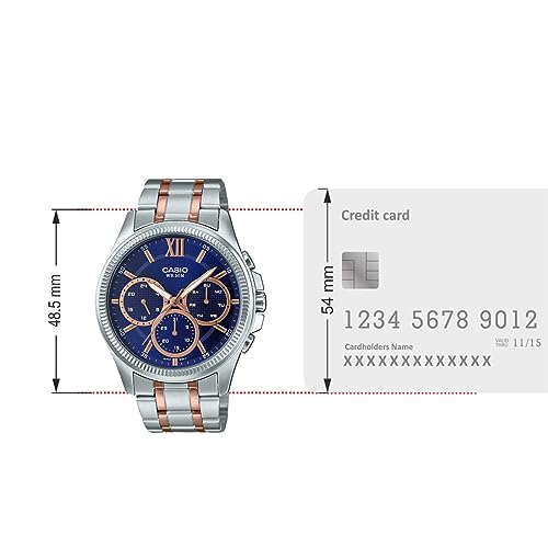 Image of Casio Enticer Men Analog Blue Dial Men's Watch - MTP-E315HRG-2AVIF(A1776)