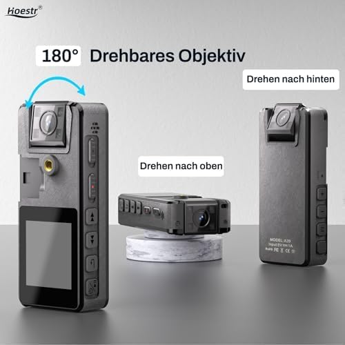 Hoestr 1296P HD testkamera IR éjjellátóval 180° forgó lencsével 64GB