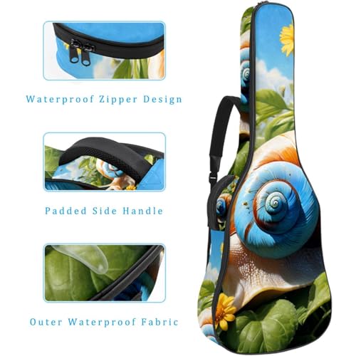 Housse de guitare étanche 101,6 cm avec couche éponge motif multicolore