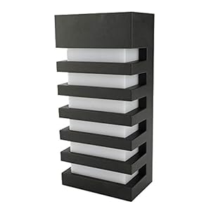 Fafeicy Moderne LED Stufenleuchte Schwarz 15W