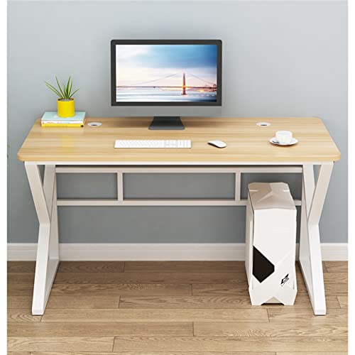 Bureau d'ordinateur de 47 pouces avec finition marron esthétique et moderne