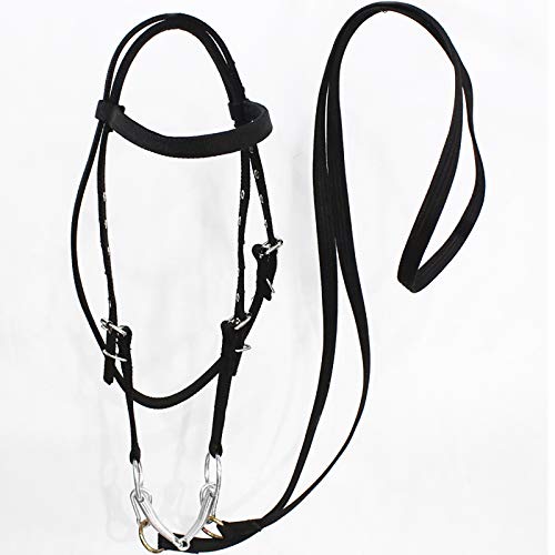 Riendas de hípica con cabestro de cuerda resistente para caballo 2