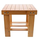 Petit tabouret en bambou : de fabrication soignée, résistant à l'usure et très pratique. tabouret de buanderie en bambou