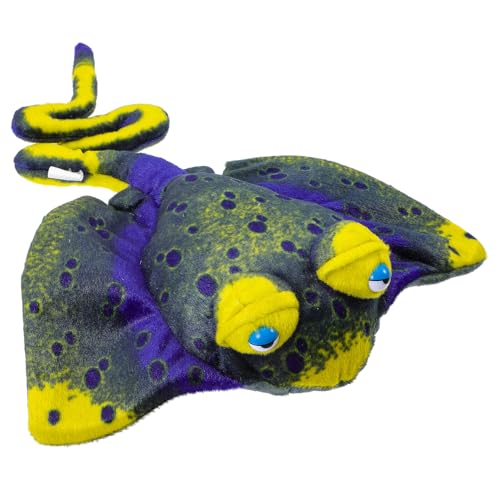 SUPVOX Peluche de Manta Raya de 42 Cm Azul, Cojín de Peluche de Animales Marinos, Muñeco Suave para Decoración del Hogar y Juguete para Dormir, Adorno Adorable para Niñas, Obsequio