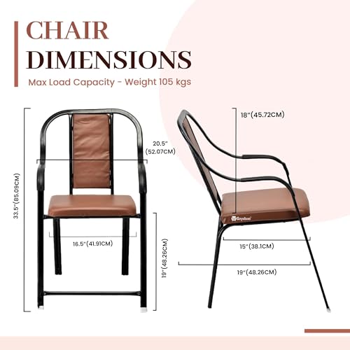 Image of Comfortable Garden /Lawn /Home /Office /Visitor /Study /Computer /Student /Back Support /Work from Home Study Chair (1, Brown)