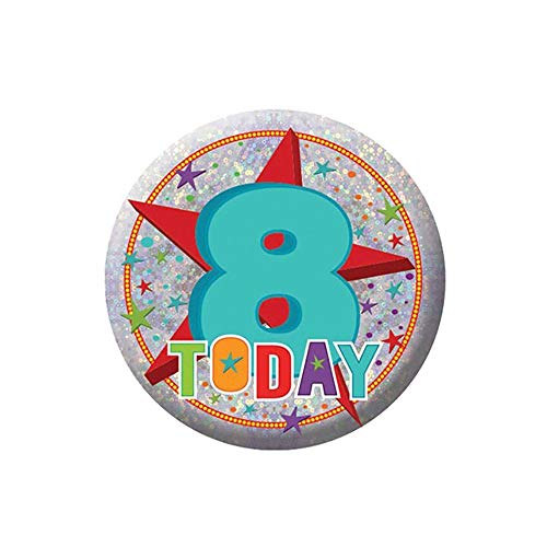 Amscan 9900828 - Distintivo olografico per 8°