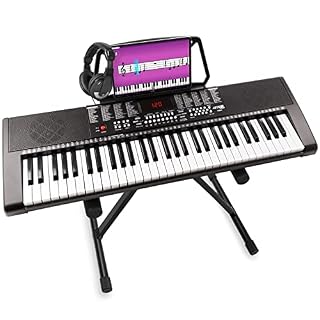 Max KB4 Clavier électronique pour débutant avec casque audio et stand, Piano numérique 61 touches, 2 haut-parleurs… - Les Beatles, Paul McCartney, John Lennon, RIngo Starr, George Harrison